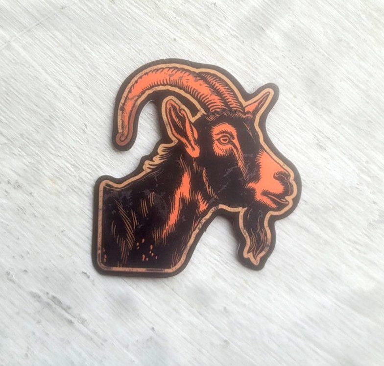 Haunted Active Spirit Creepy Scary Ram Baphomet Sticker Lot Of 2 Pc Pcs
