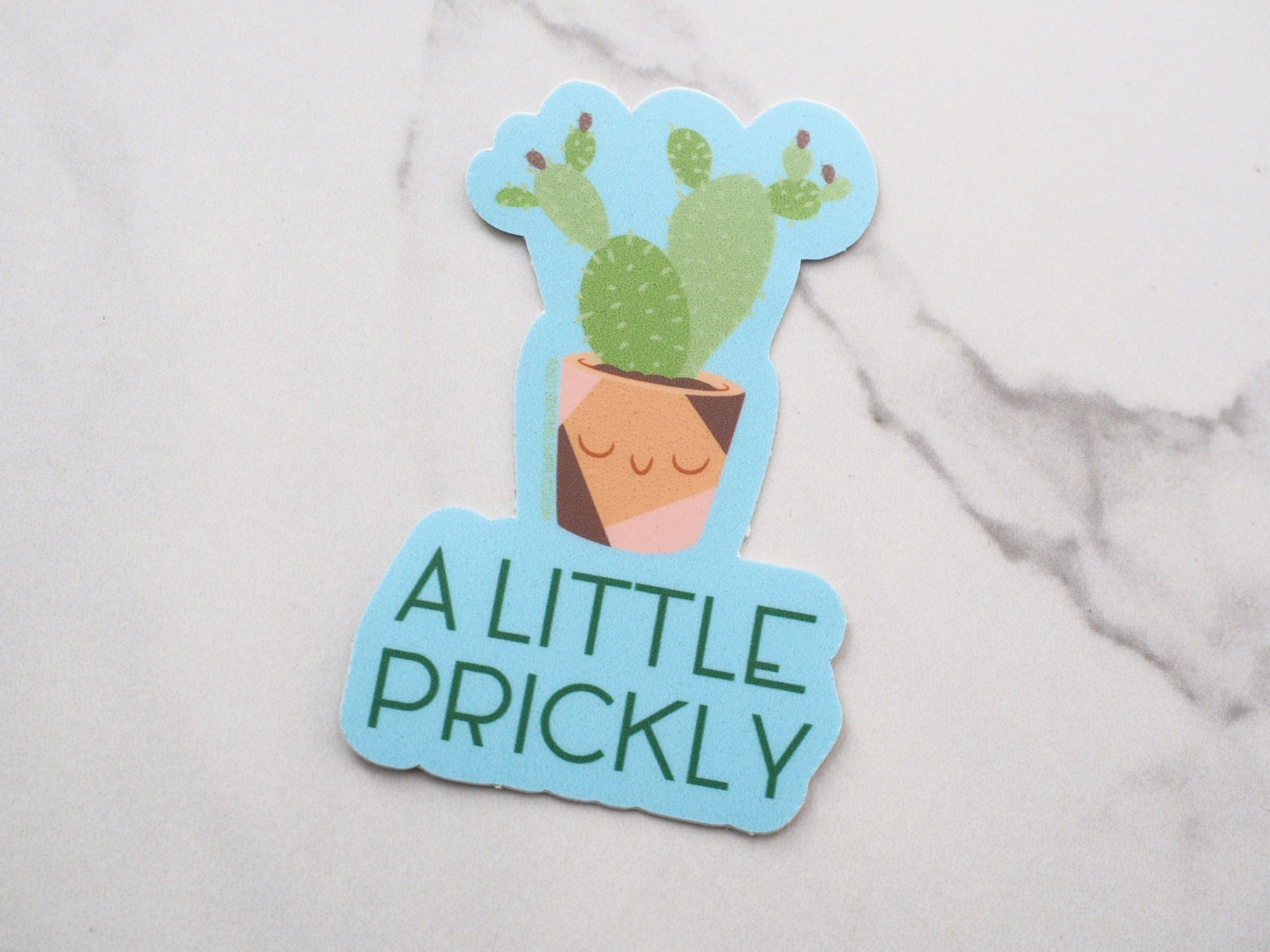 A Little Prickly Cactus Sticker – Funny Plant Decal for Laptop & Water Bottle