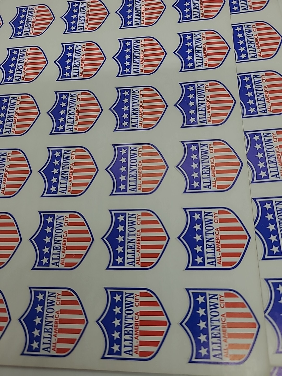 1963 All America City – Allentown, PA 6 Sheets Of Stickers