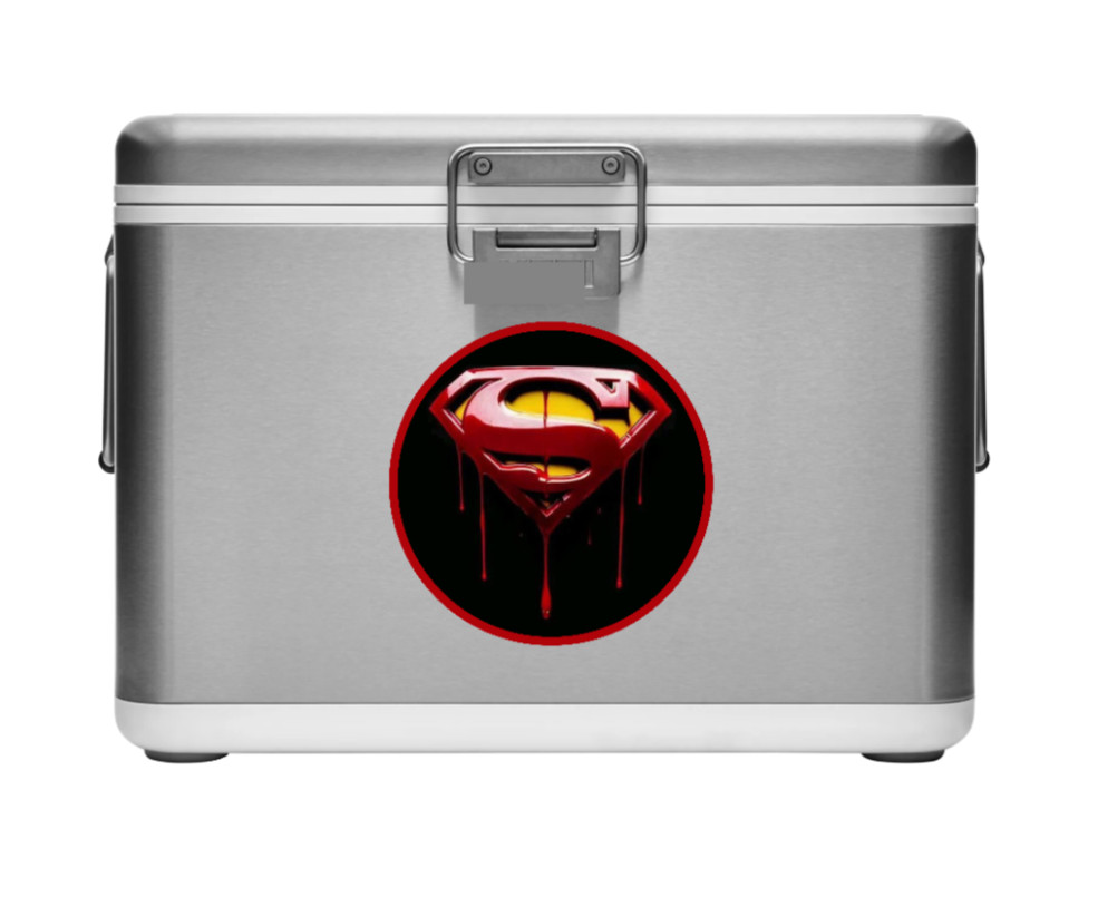 Superman (Blood Logo) 4" Vinyl Decal Handmade Vehicle Cooler Laptop Decor Cup 26