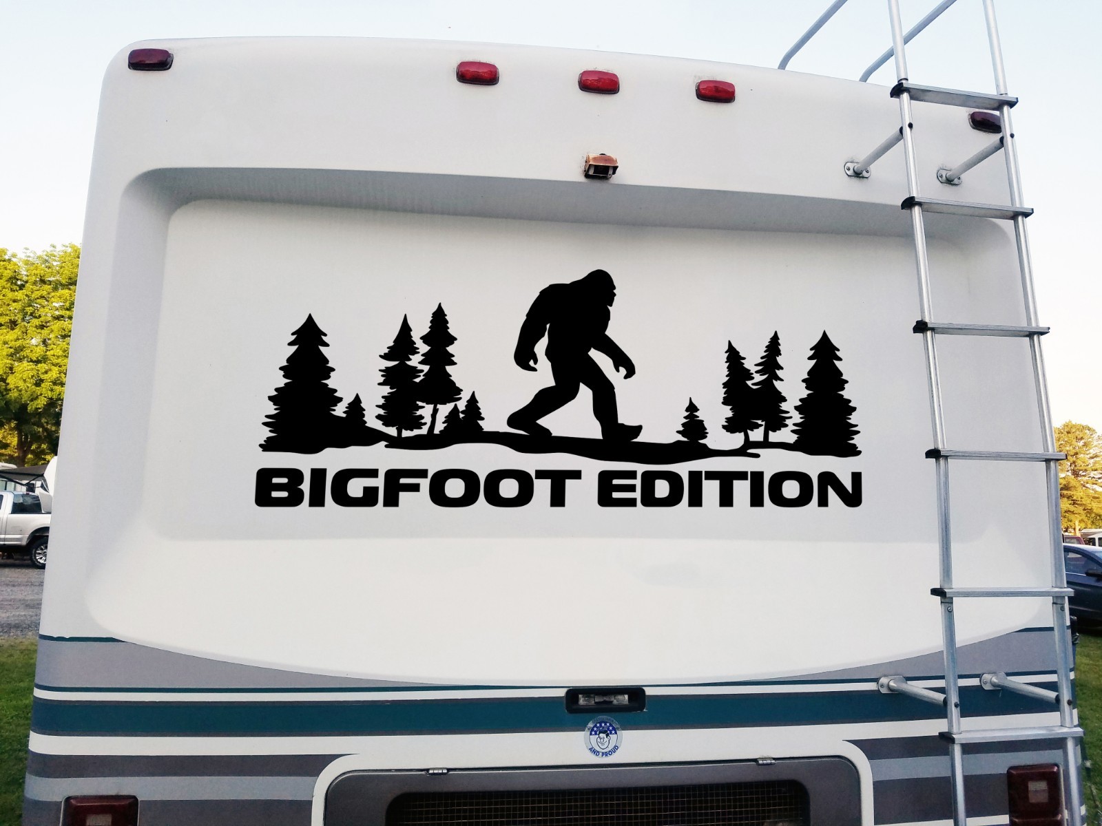 Bigfoot Edition V3 Forest Vinyl Sticker Decal Sasquatch Camping RV Overland