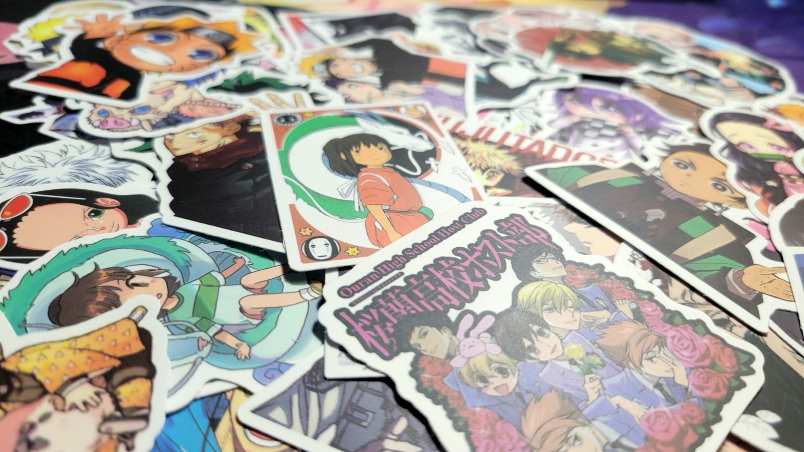 50 pcs Anime Stickers – Demon Slayer, Spirit Away, Naruto and more