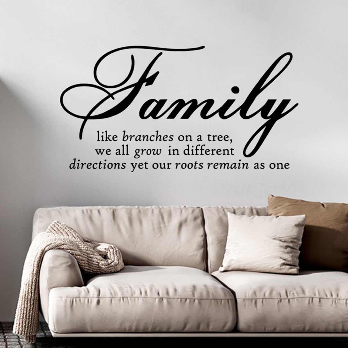 1pcs Creative Wall Sticker Black Decals Decor Family Like Branch Quote Removable