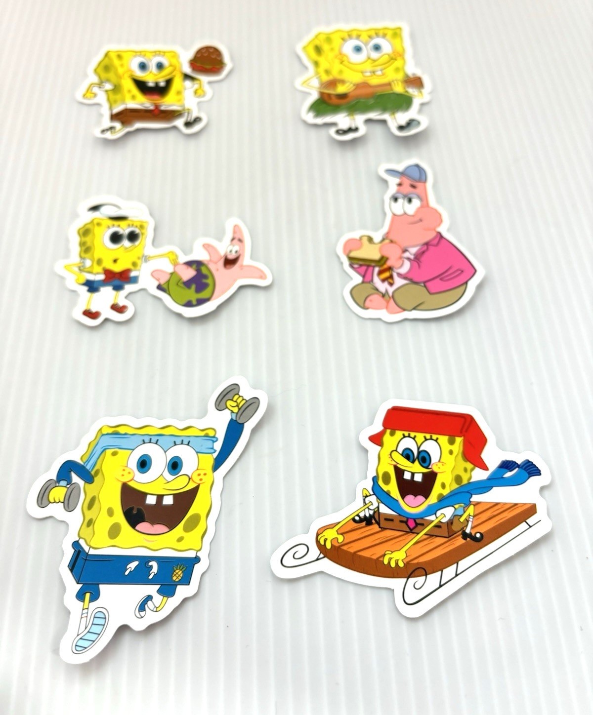 SpongeBob SquarePants 6pc Vinyl Stickers Lot Cartoon Water Bottle Laptop Decals