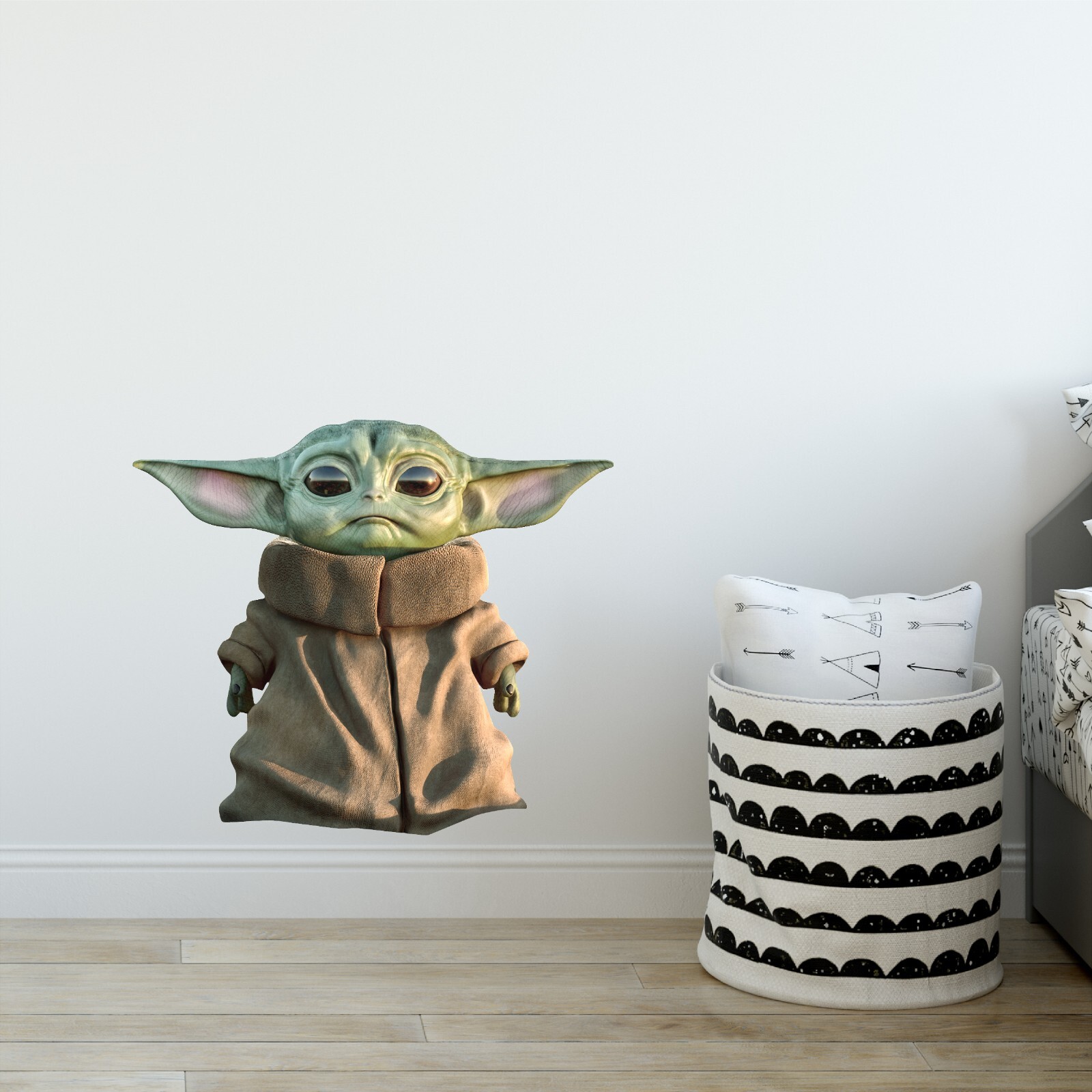 Baby Yoda Wall Decal Mandalorian Grogu Sticker For Kids Movie Room Wall Decor