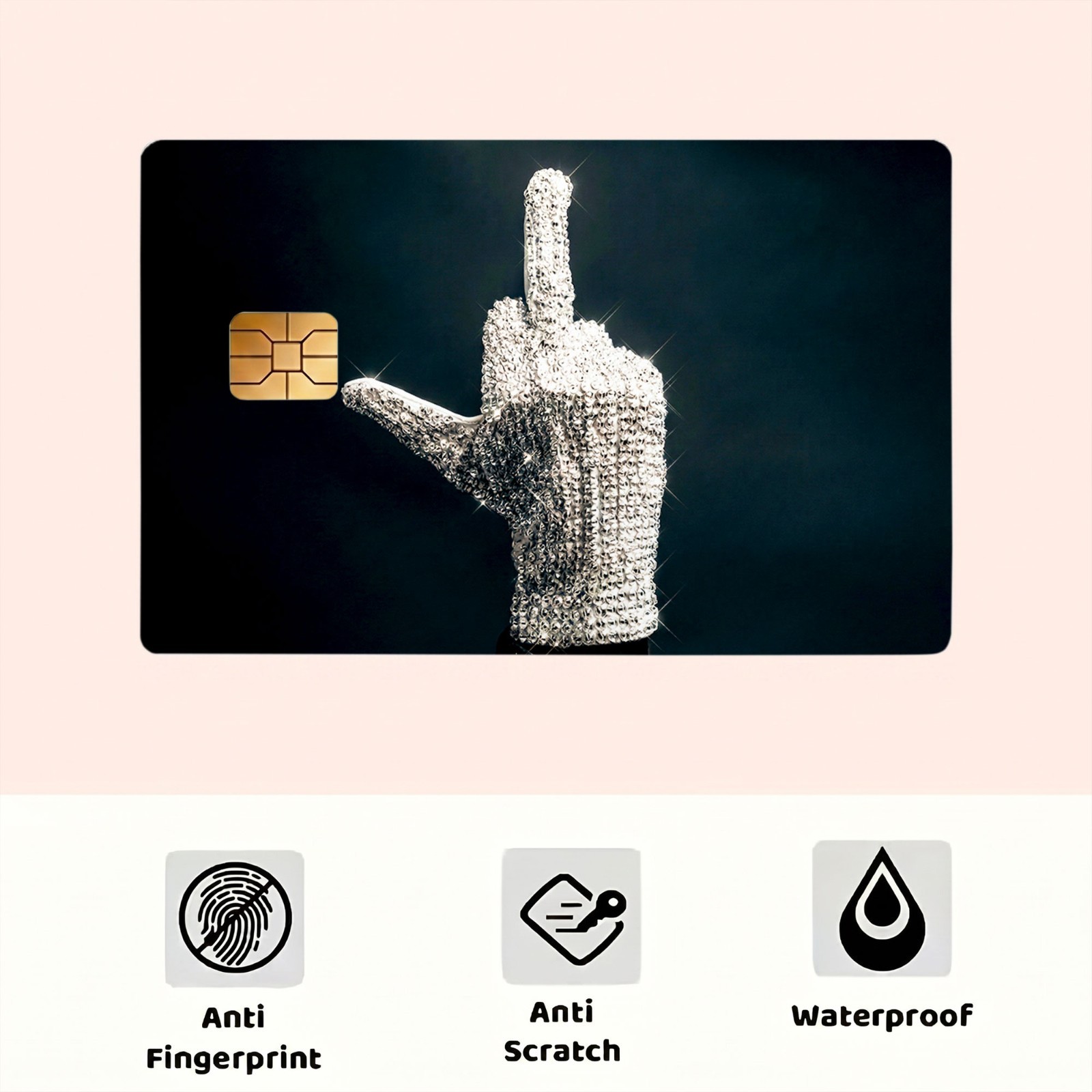 MJ Retro Card Skin Cover Pop Music Legend Credit Card Decal Wallet Accessory Gif