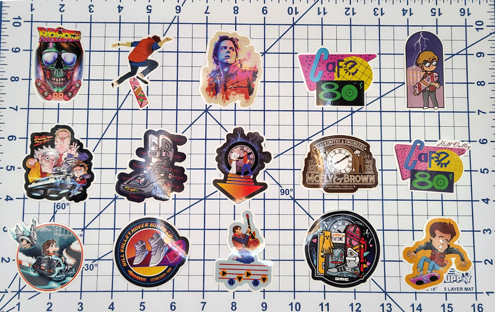 80s Sci-Fi Time Travel Movie Sticker Pack Retro Vinyl Decals Lot 57 Pcs