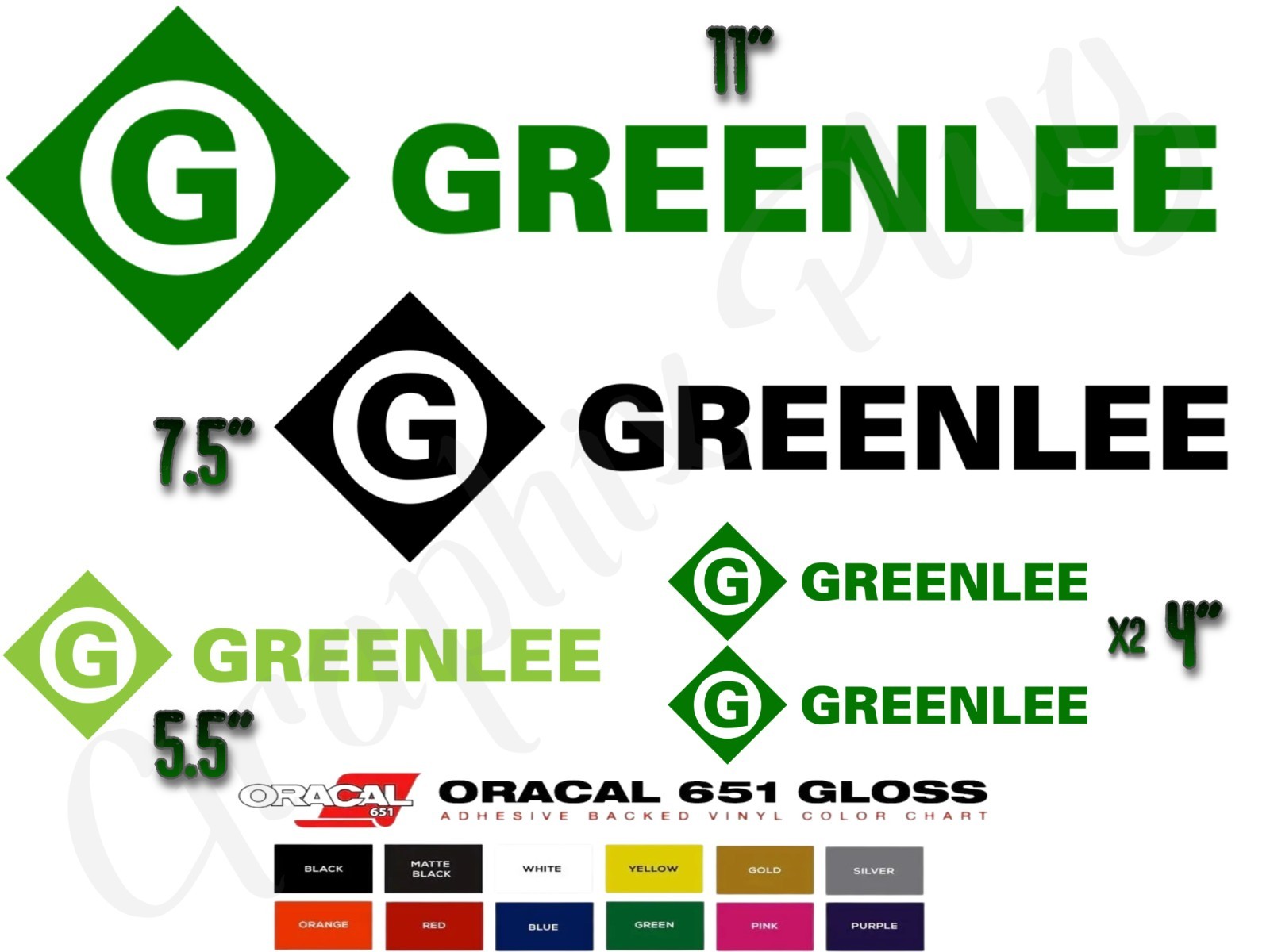 Greenlee Decal Sticker 5.5" 7.5" 11" Bender Punch Multimeter 555 767 Hole Saw