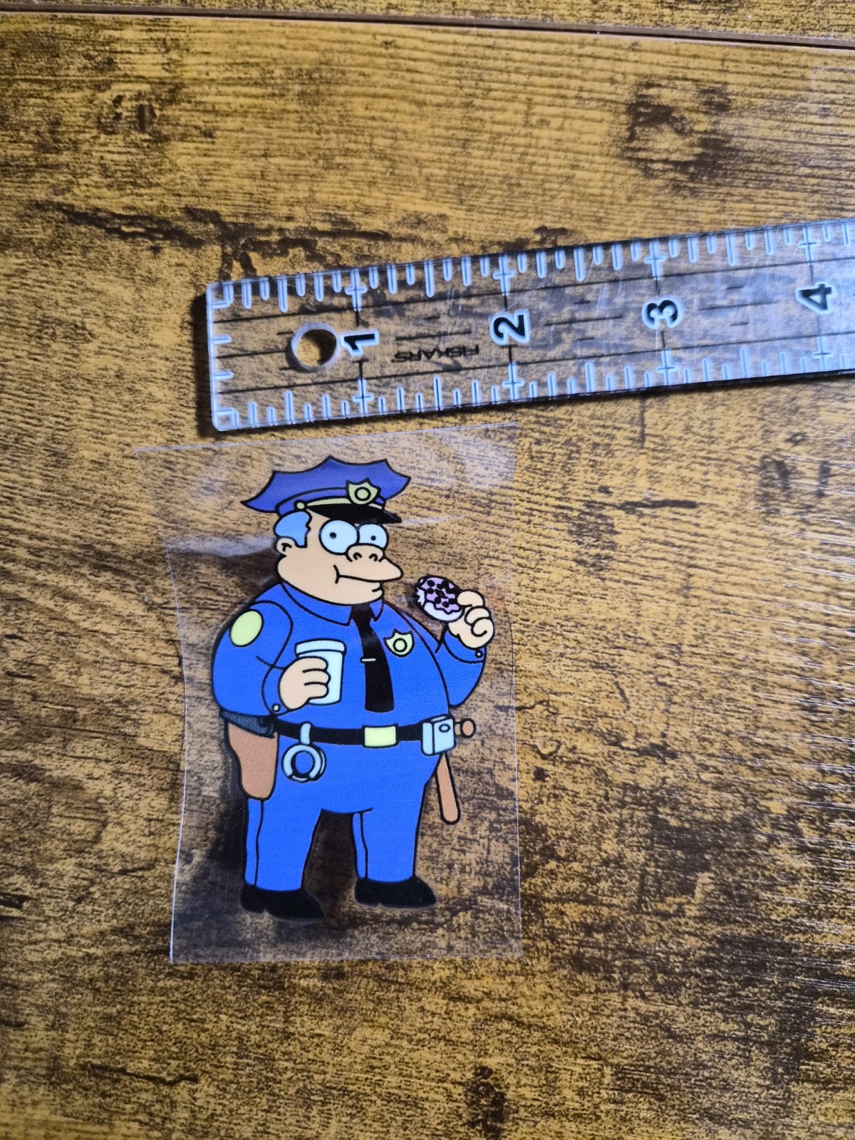 CHIEF WIGGUM SIMPSONS High Quality UVDTF Decal Sticker waterproof USA
