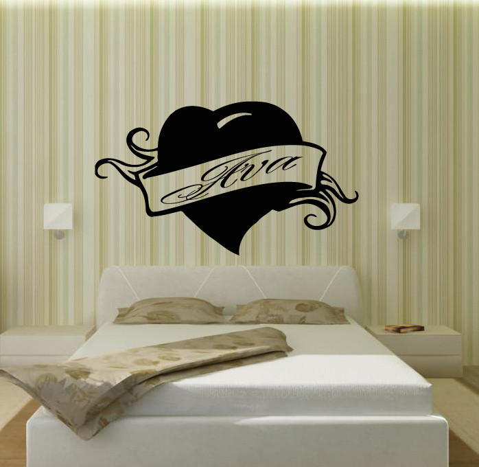 Wall Stickers Vinyl Decal Ava Personalized Name Lettering Custom (z999)