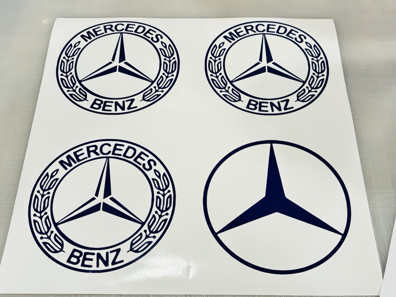 TWO Custom German Luxury Car Script Text Die Cut Vinyl Decals