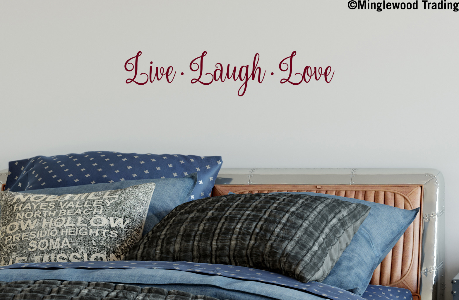 LIVE LAUGH LOVE 20" x 4.5" Vinyl Decal Sticker – 20 COLOR OPTIONS