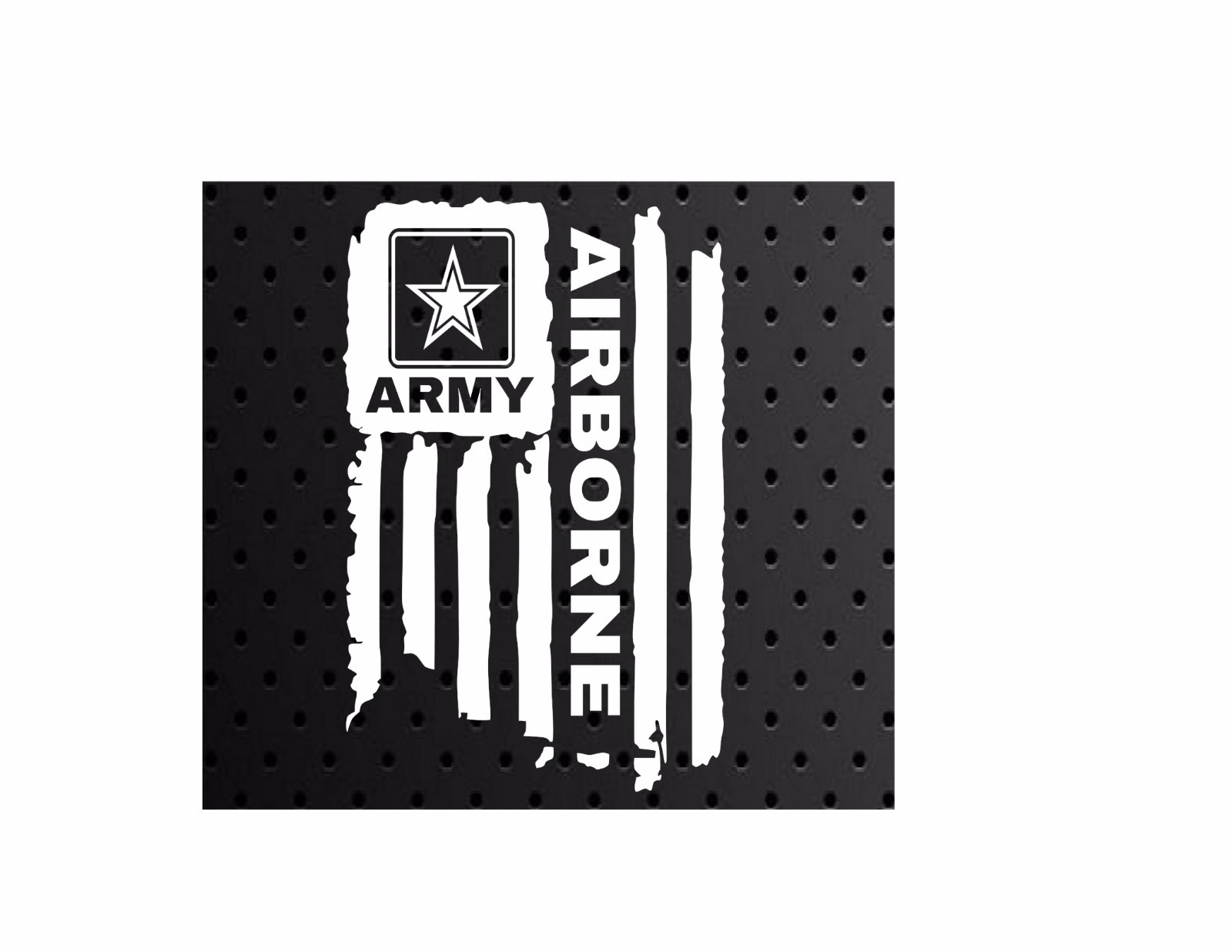 DISTRESSED UNITED STATES ARMY FLAG AIRBORNE VINYL DECAL STICKER 3.8" x 6.0"
