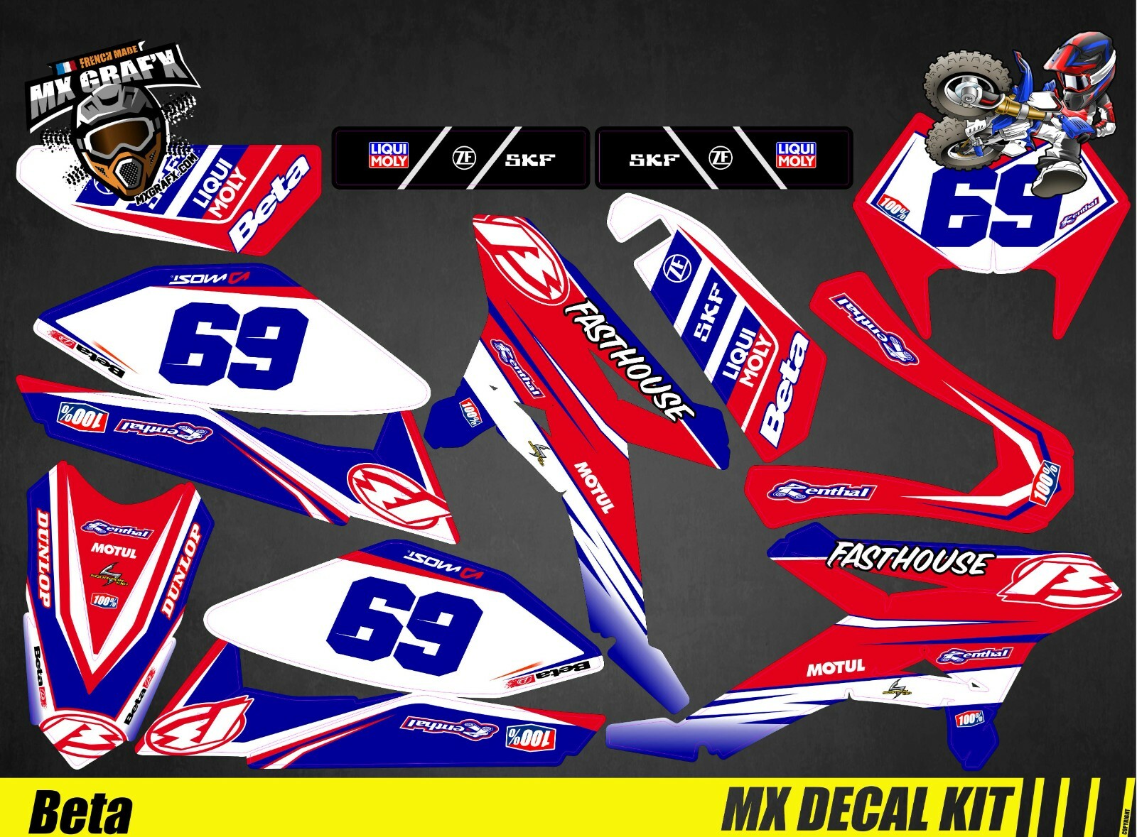 Moto Decal Kit For Beta RR 50 – Fasthouse