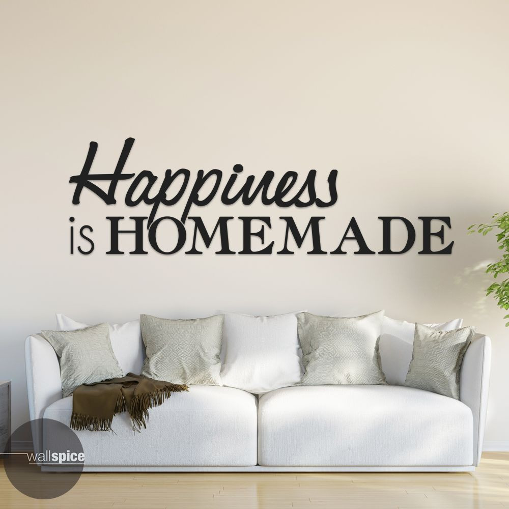 Happiness Is Homemade Vinyl Wall Decal Sticker