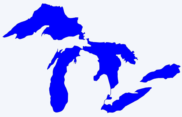 Michigan Great Lakes Vinyl Decal Sticker – You choose color and size