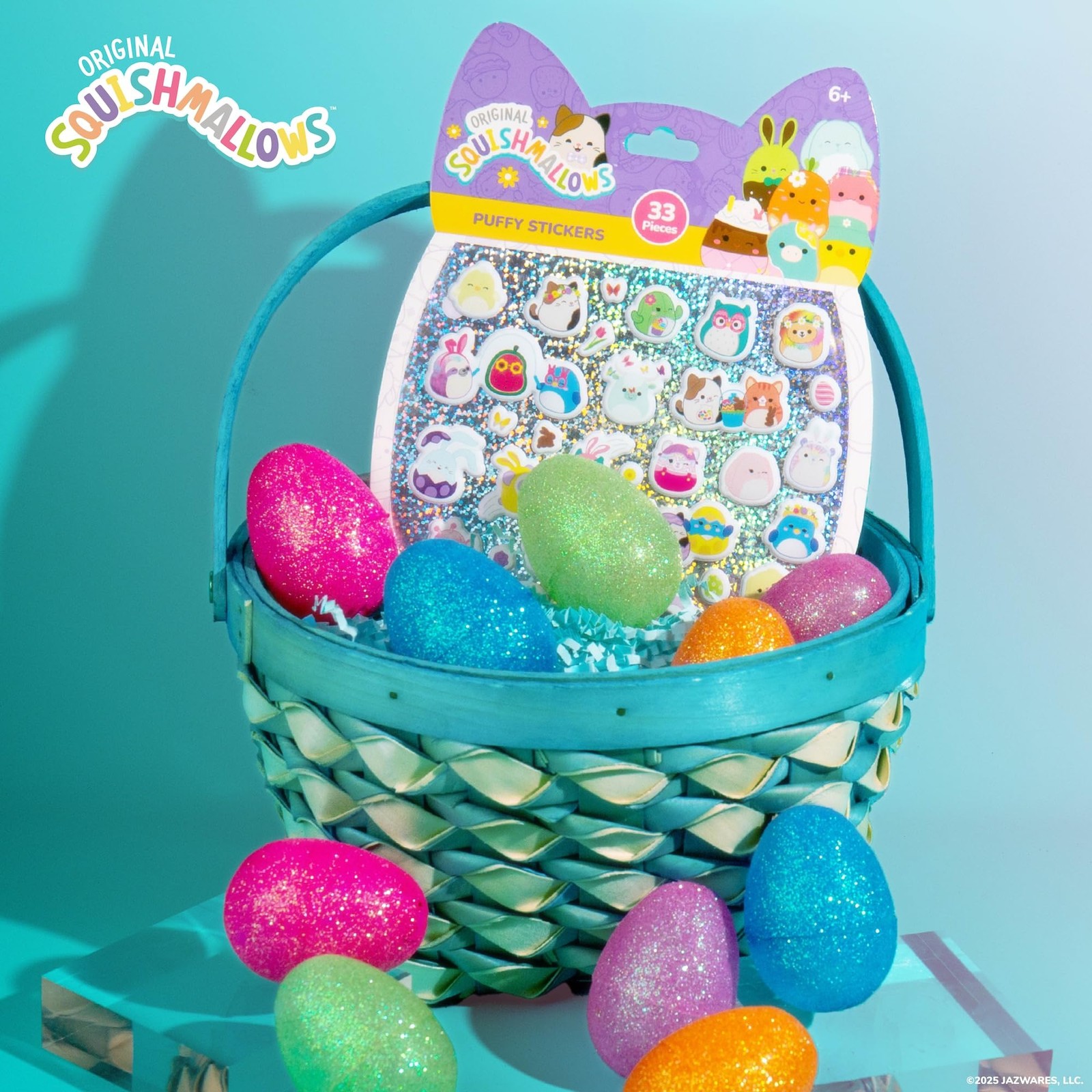 Original Squishmallows Puffy Stickers, 33 Stationery Spring Multi