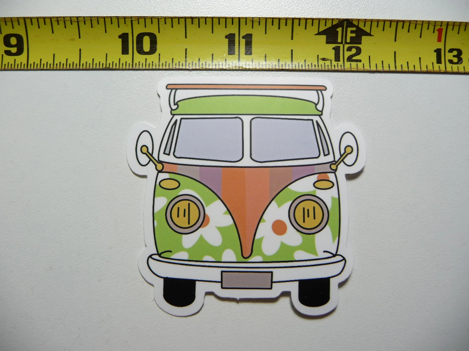 CAMPING TRAVEL VAN SMALL STICKER DECAL ROOF RACK FLOWERS BOLD HIPPY HIPPIE