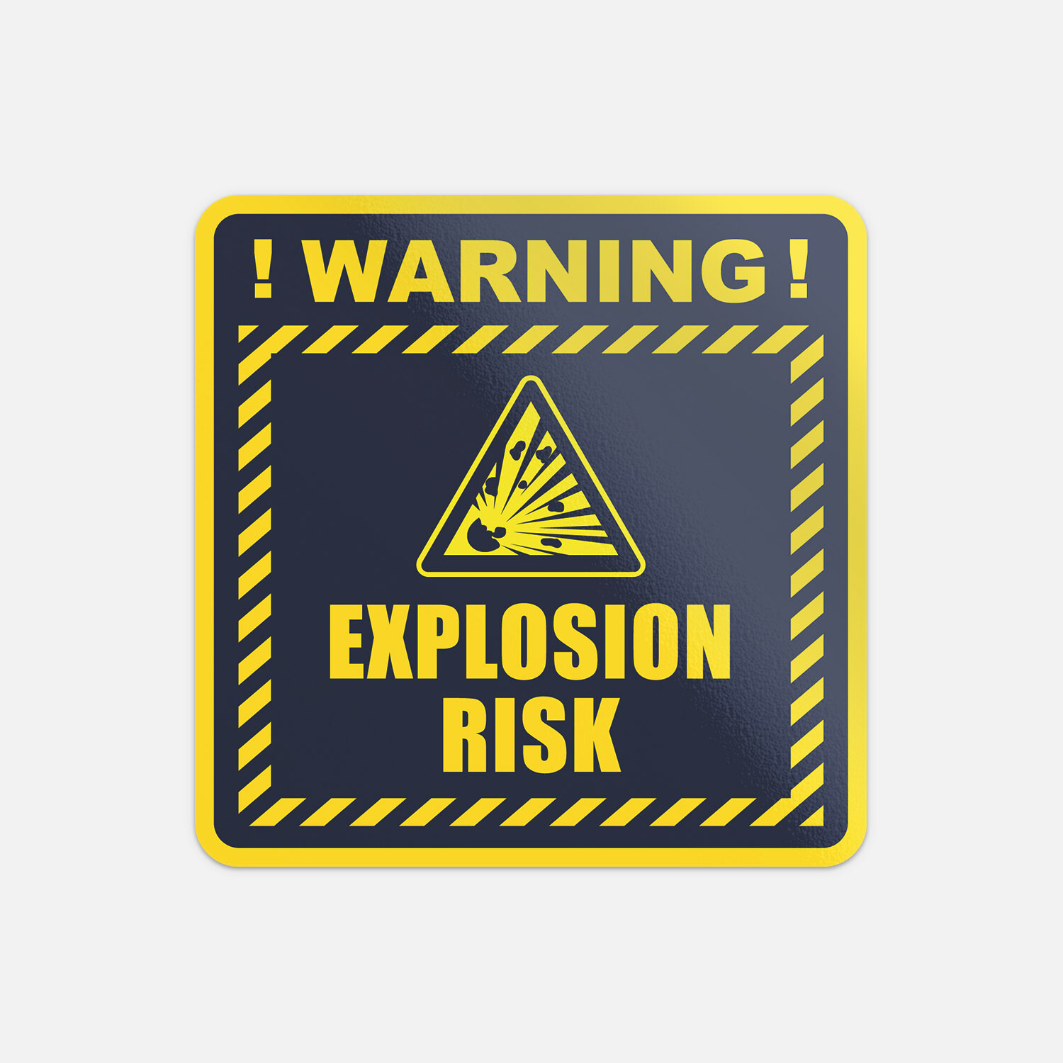 Explosion Risk Warning Sign Vinyl Sticker Decal