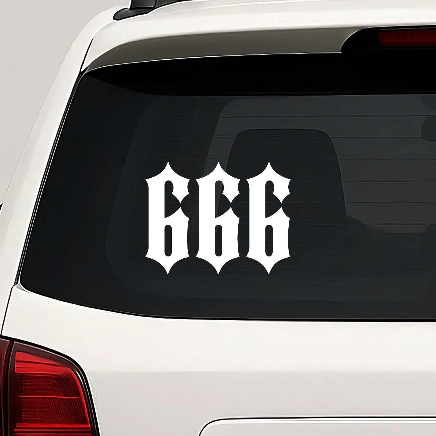 Number 666 Vinyl Die Cut Decal Sticker – Beast Devil Satan Evil Outlaw Biker