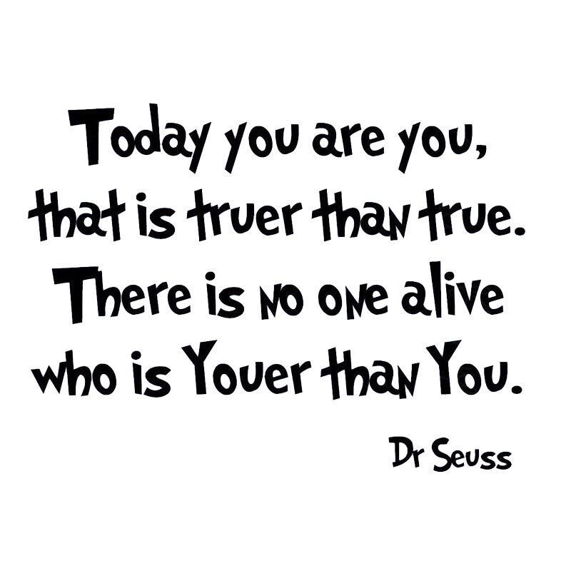 VWAQ Dr. Seuss Today You Are You Wall Decal Kids Room Decor