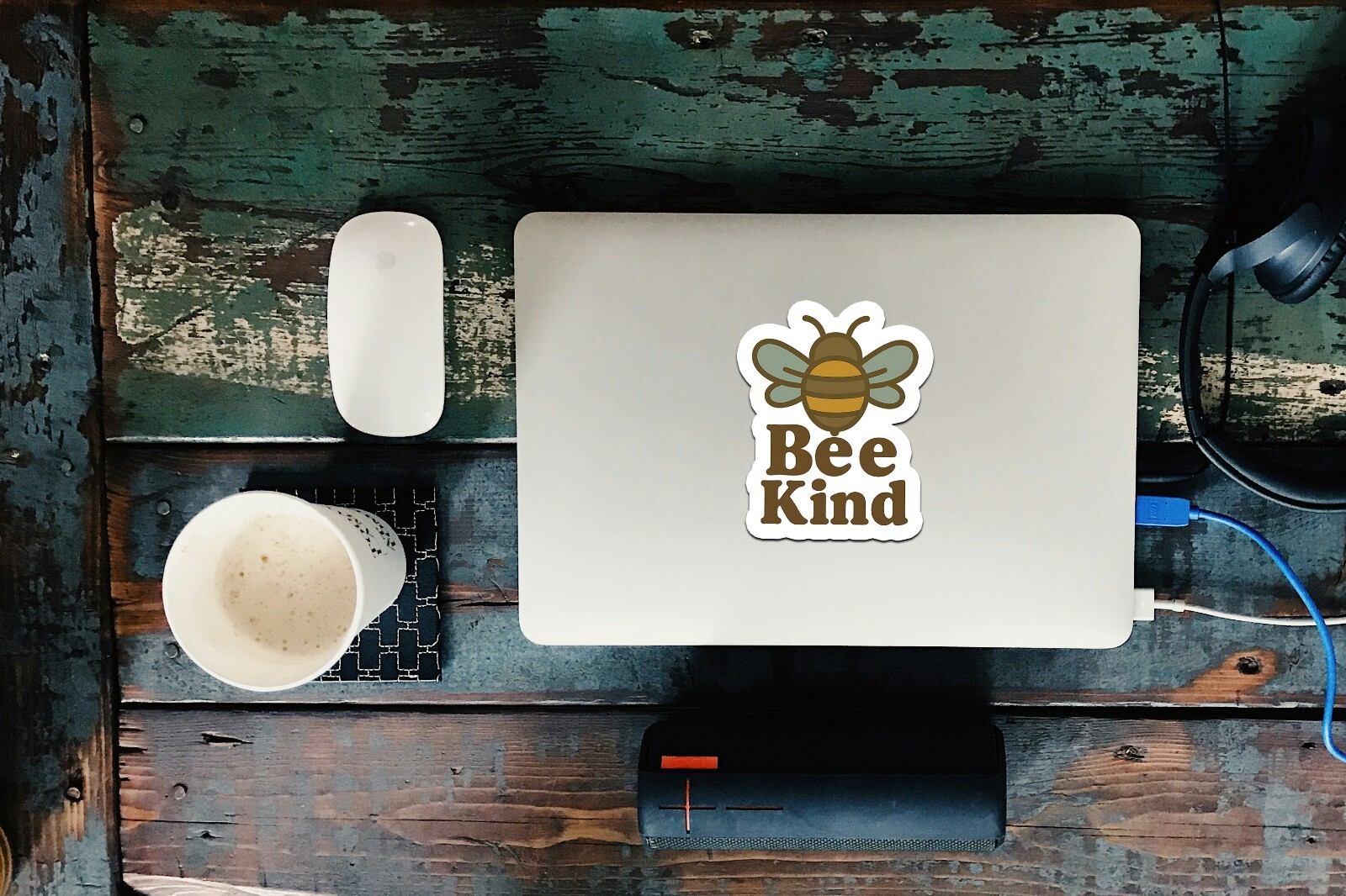 Bee kind sticker, cute bee decal, inspirational sticker, mental health sticker,