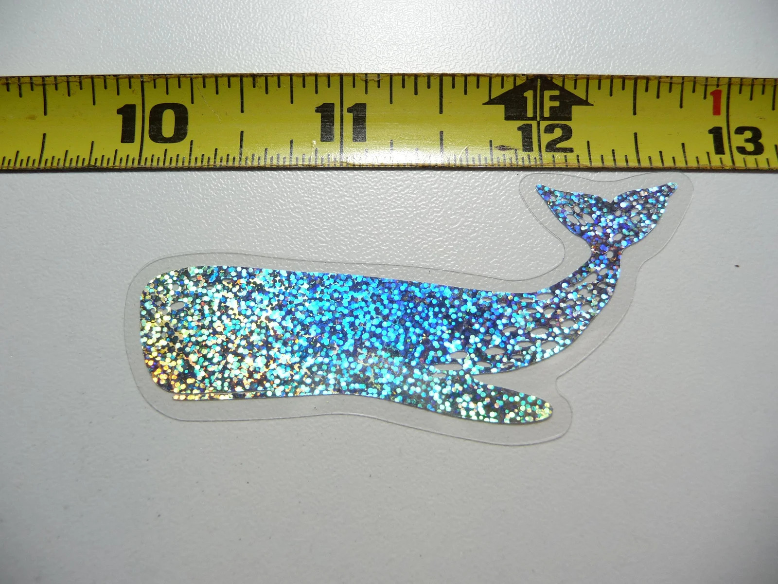 HOLOGRAPHIC SPERM WHALE SMALL STICKER DECAL OCEAN SEA LIFE SPARKLE
