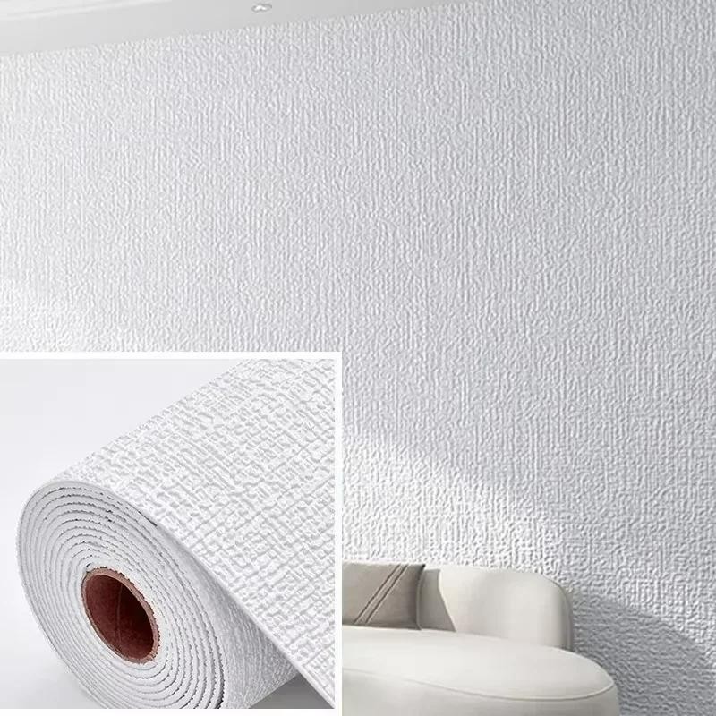 3d Linen Foam Wall Sticker, Self-adhesive Pvc Moisture-proof Home Decor.