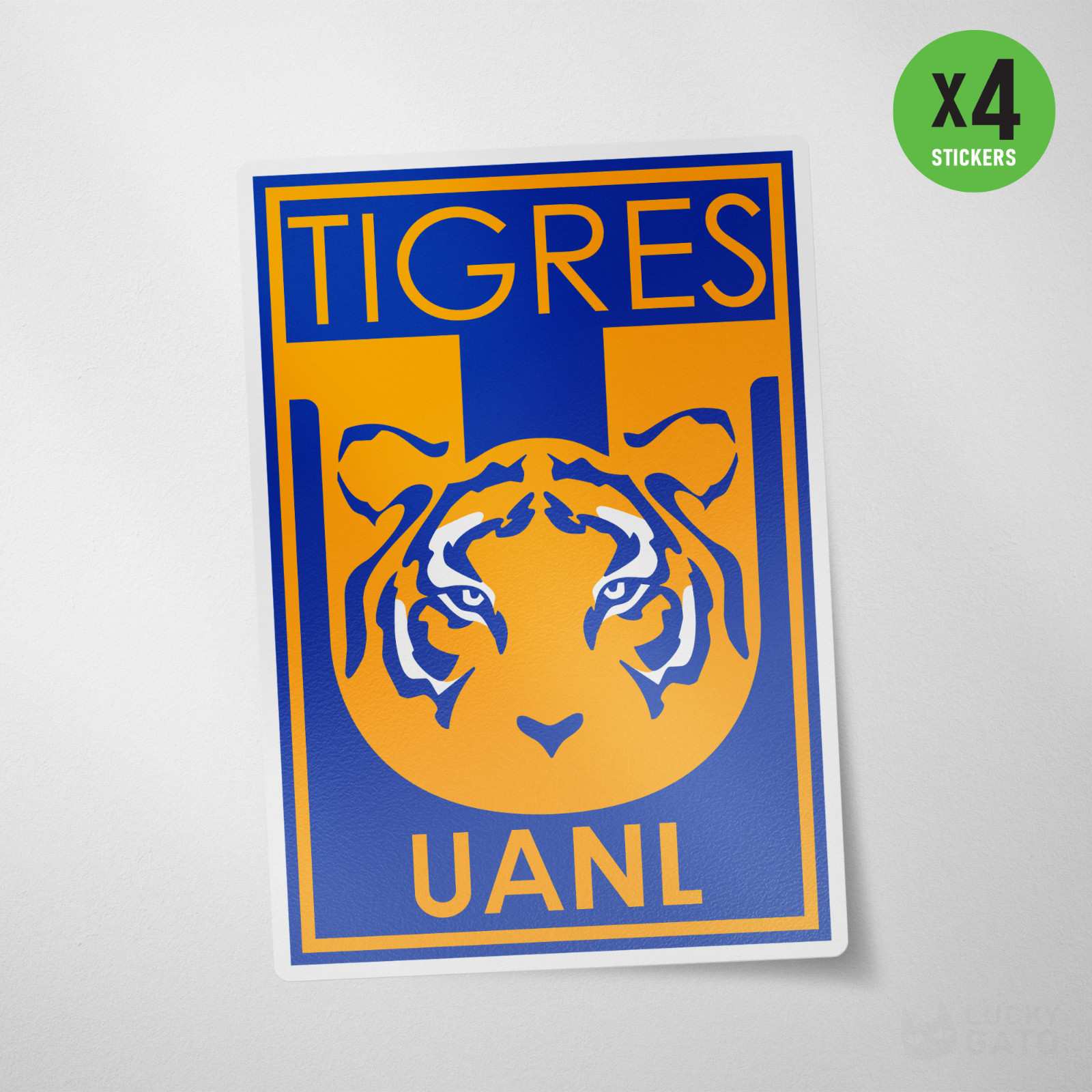 (4 Pack) Tigres UANL Mexico Vinyl Sticker Decal Calcomania Futbol Soccer MTY