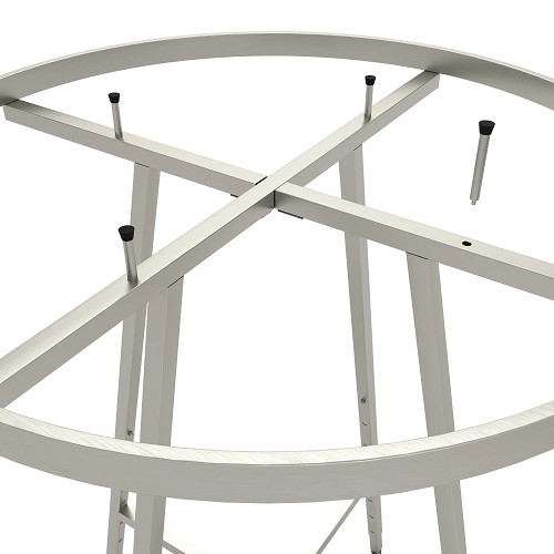 Econoco K71WD-SC Round Folding Garment Rack with Rectangular Tubing Hangrail