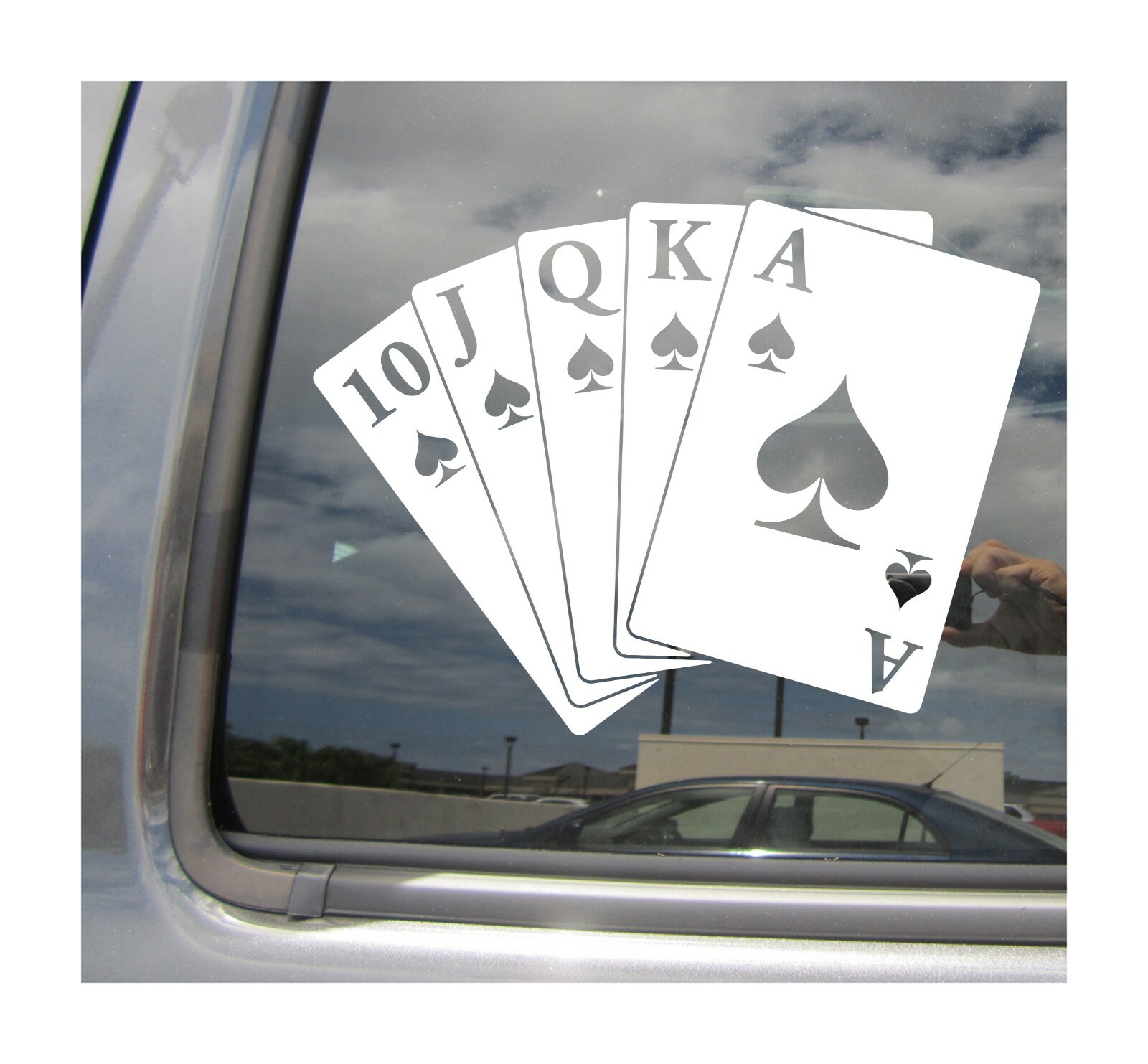 Poker Royal Flush – Luck Casino Card Game – Car Window Vinyl Decal Sticker 04057