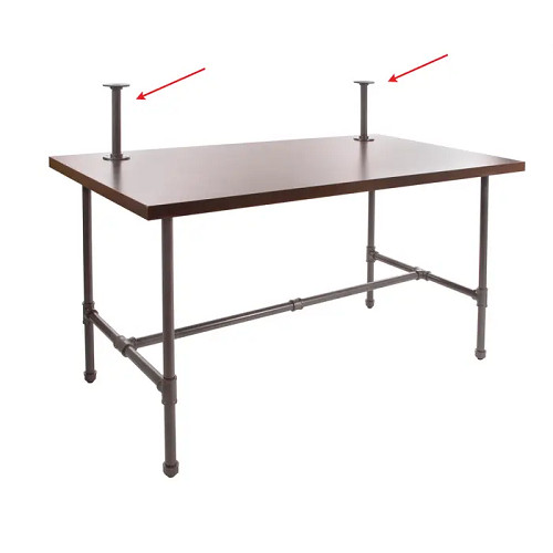 Econoco PSNTTOP Pipeline Nesting Table Topper – Dark Brown Top