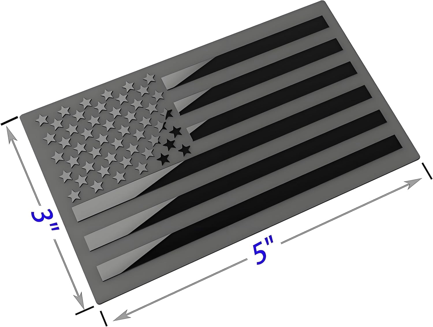 Metal American Flag Emblem Decal，Black American Flag Decal,for Car, Truck or …