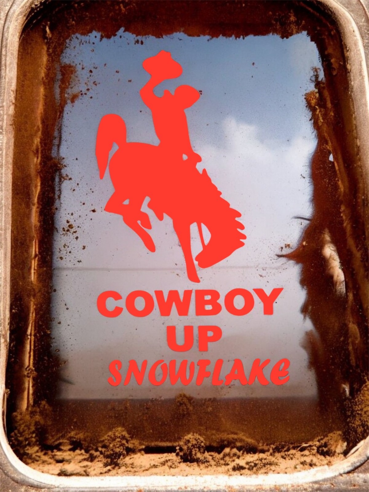 Cowboy up Snowflake Decal for car Windows Laptops Any Smooth Surface