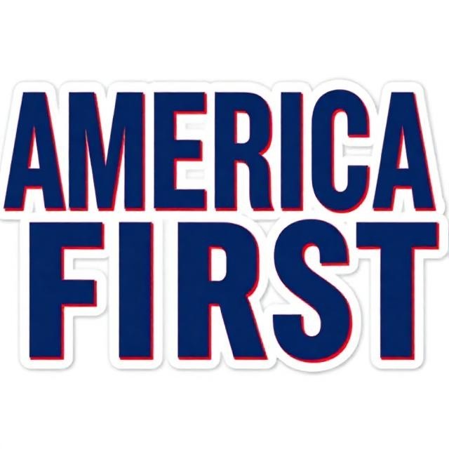 Conservative Patriot Sticker America First Stars Political Vinyl