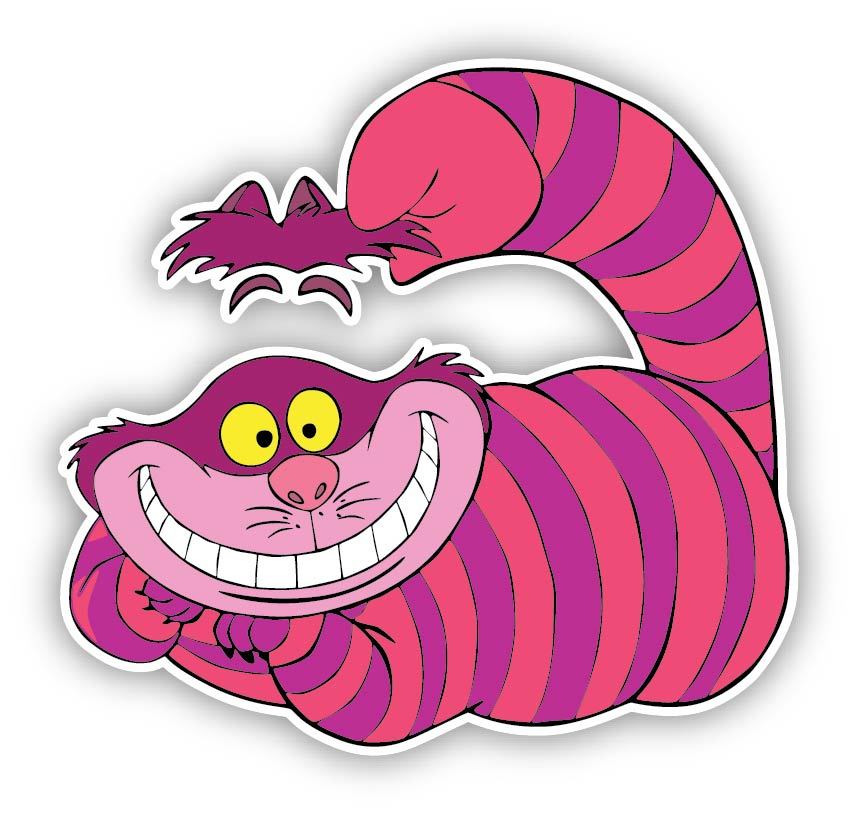 Alice in Wonderland Cartoon Sticker Decal laptop wall car phone Cat