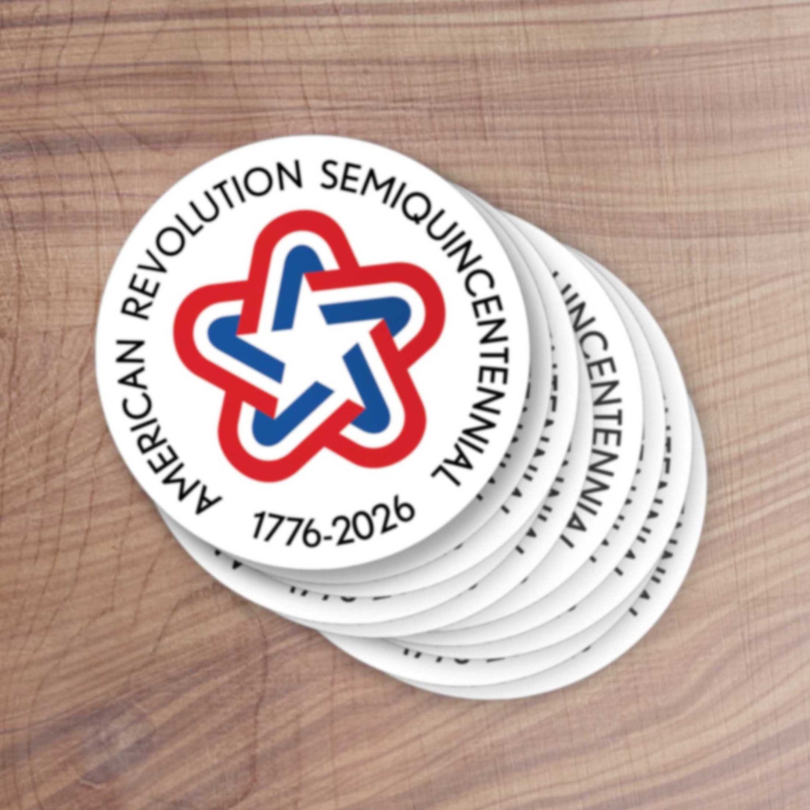 USA Stickers – Celebrate 1776-2026 – Retro Star America, Semiquincentennial, 250