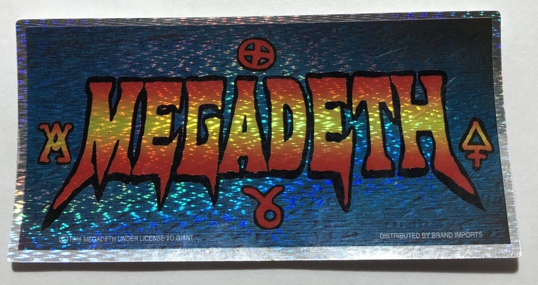 1998 Megadeth Sticker