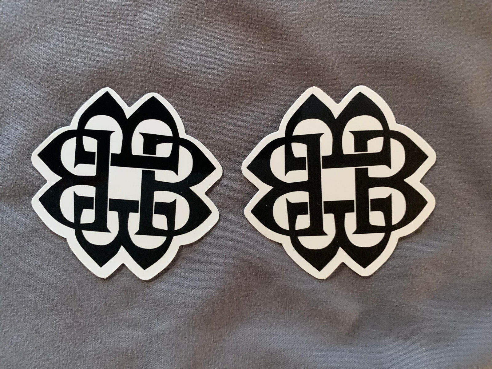 Lot (2) BREAKING BENJAMIN 2 1/2" x 2 1/2" Band Stickers White Black FAST! FREE!