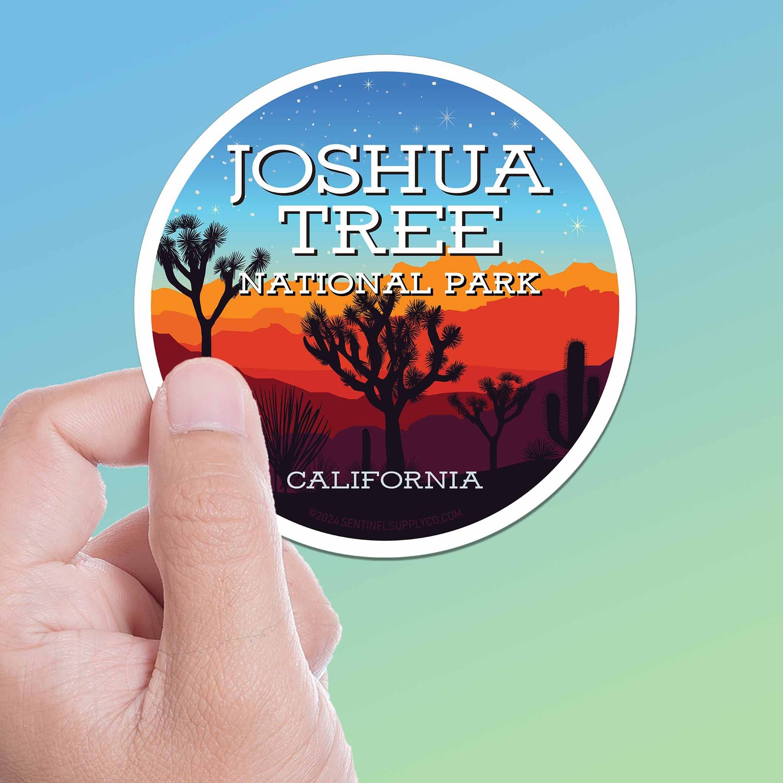 Joshua Tree National Park Sticker – Southern California Decal for Laptop