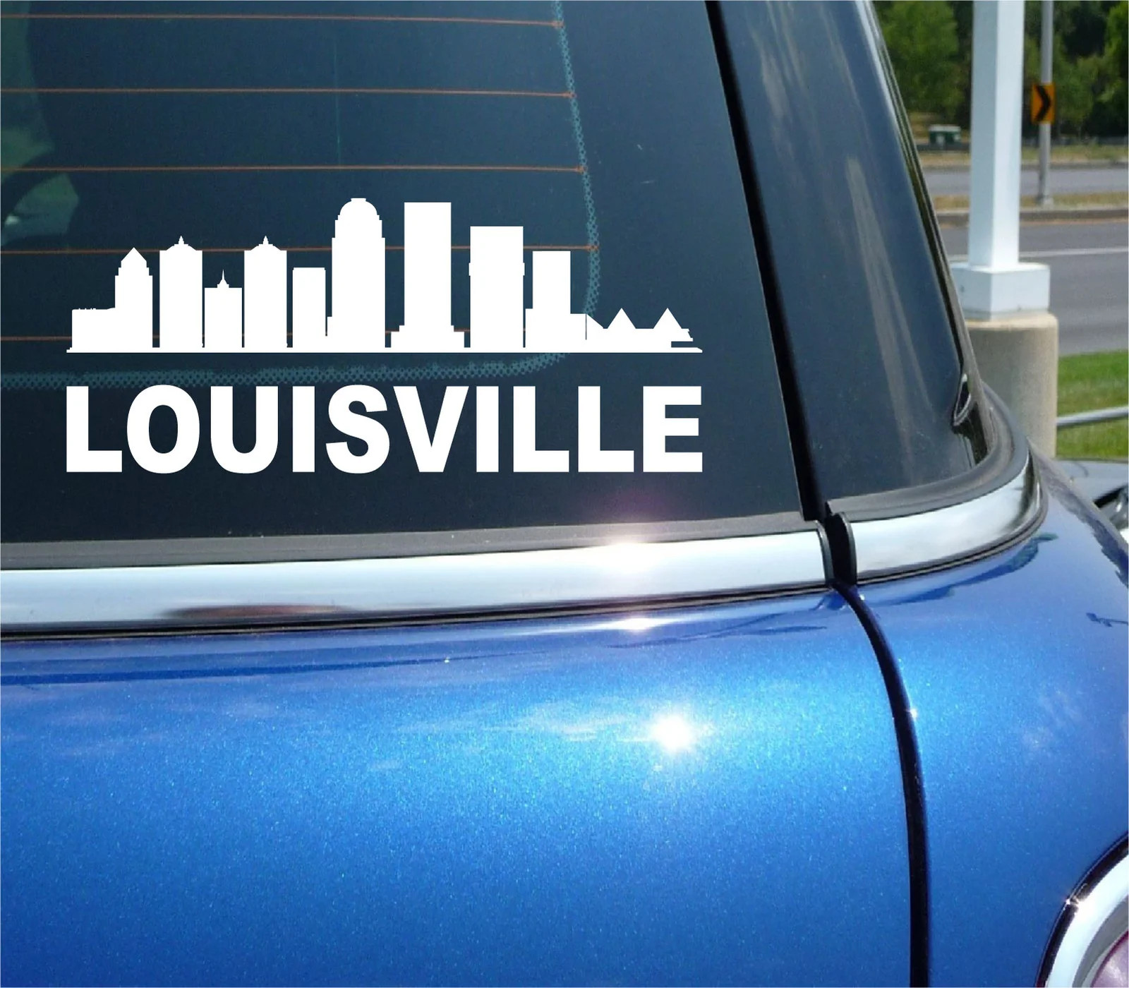 LOUISVILLE KENTUCKY CITY SKYLINE CITYSCAPE CAR WALL DECAL BUMPER STICKER