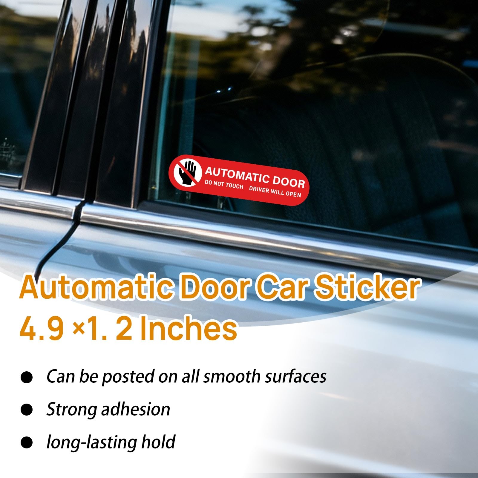 12PCS Automatic Door Car Stickers, Alert Decal for Automatic Sliding Doors,