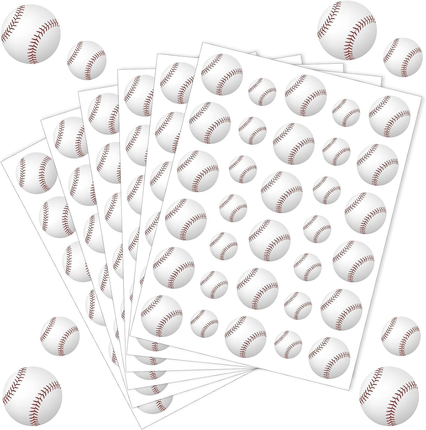512Pcs Baseball Stickers Kids Self-Adhesive Water-Repellent Sports Helmet