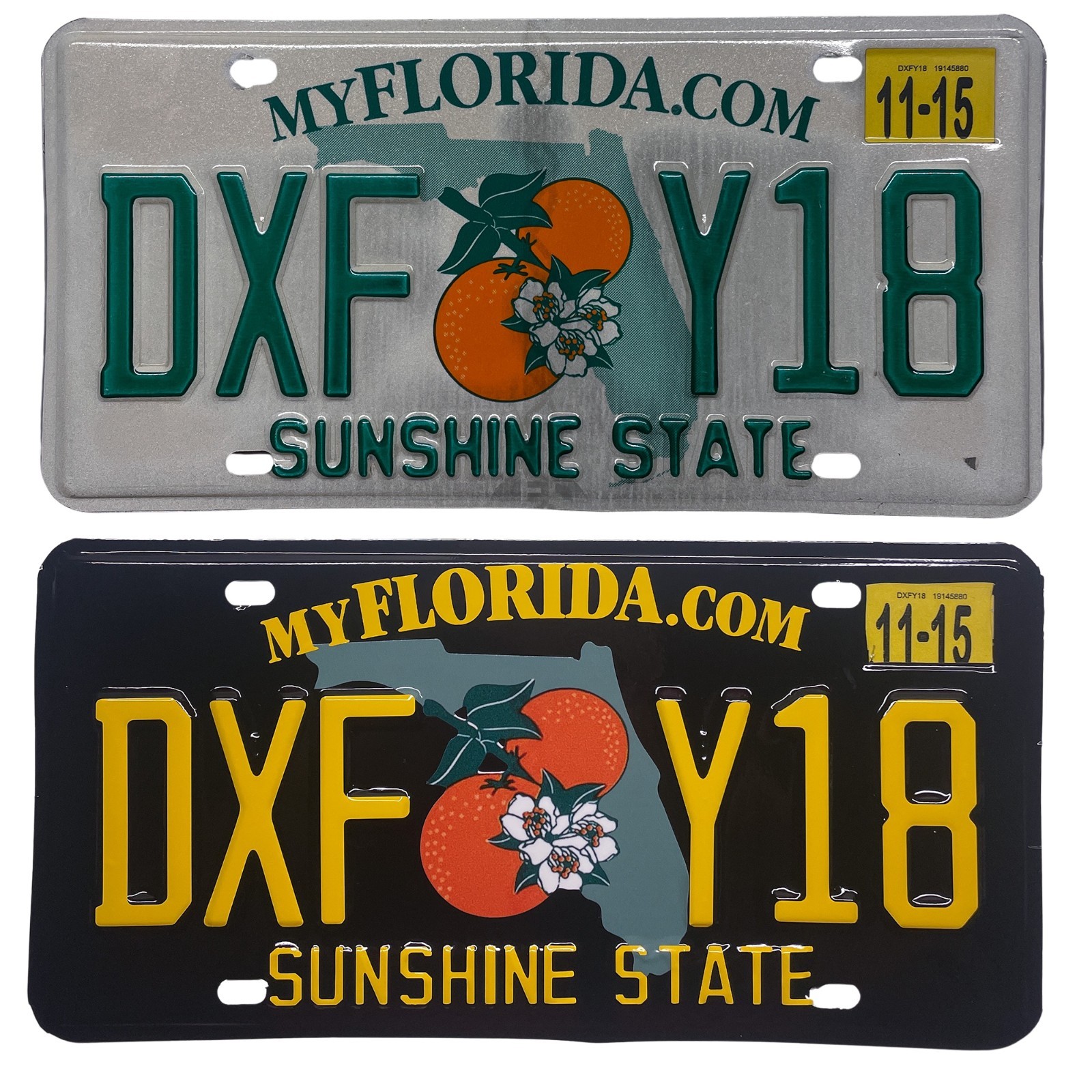 Florida FL Plate Wrap DIY Kit Sunshine State White, Yellow, Red Reflective
