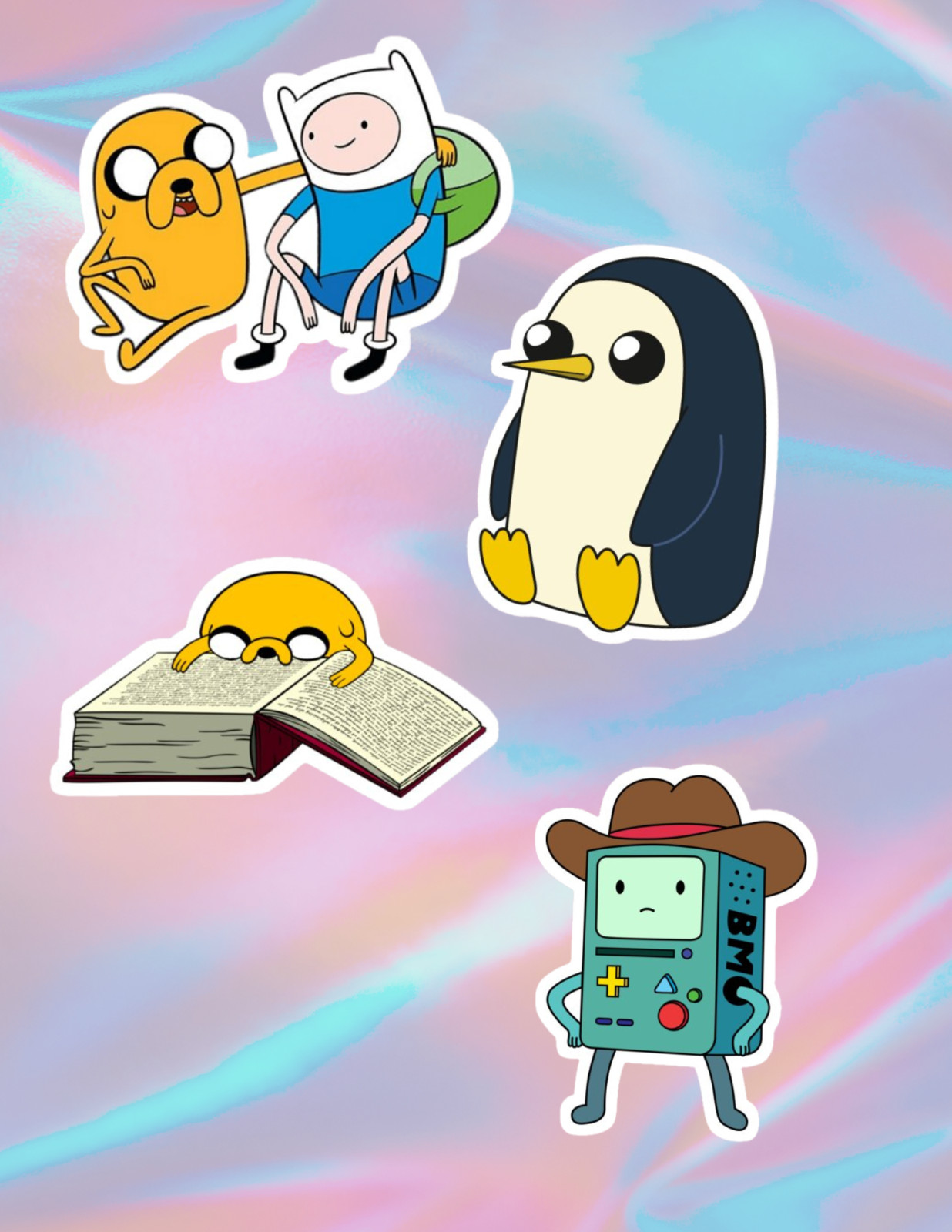 Adventure Time Cartoon 4pc Sticker Pack