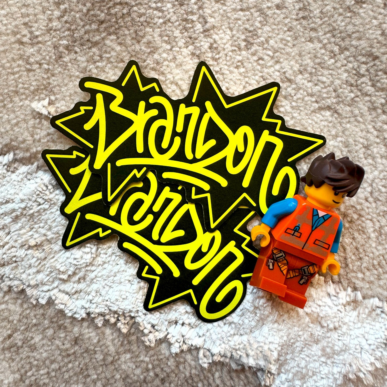 Name Sticker Pack : BRANDON | for school or Office | graffiti | Calligraphy