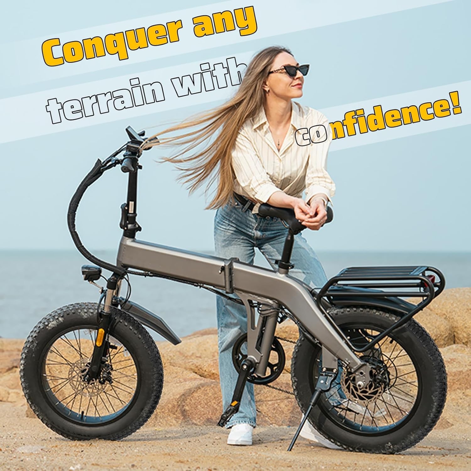 20×3.0 E-Bike Fat Tire-76-406 20×3.0, 2 PCS 20X3.0 Tires (NO TUBE)