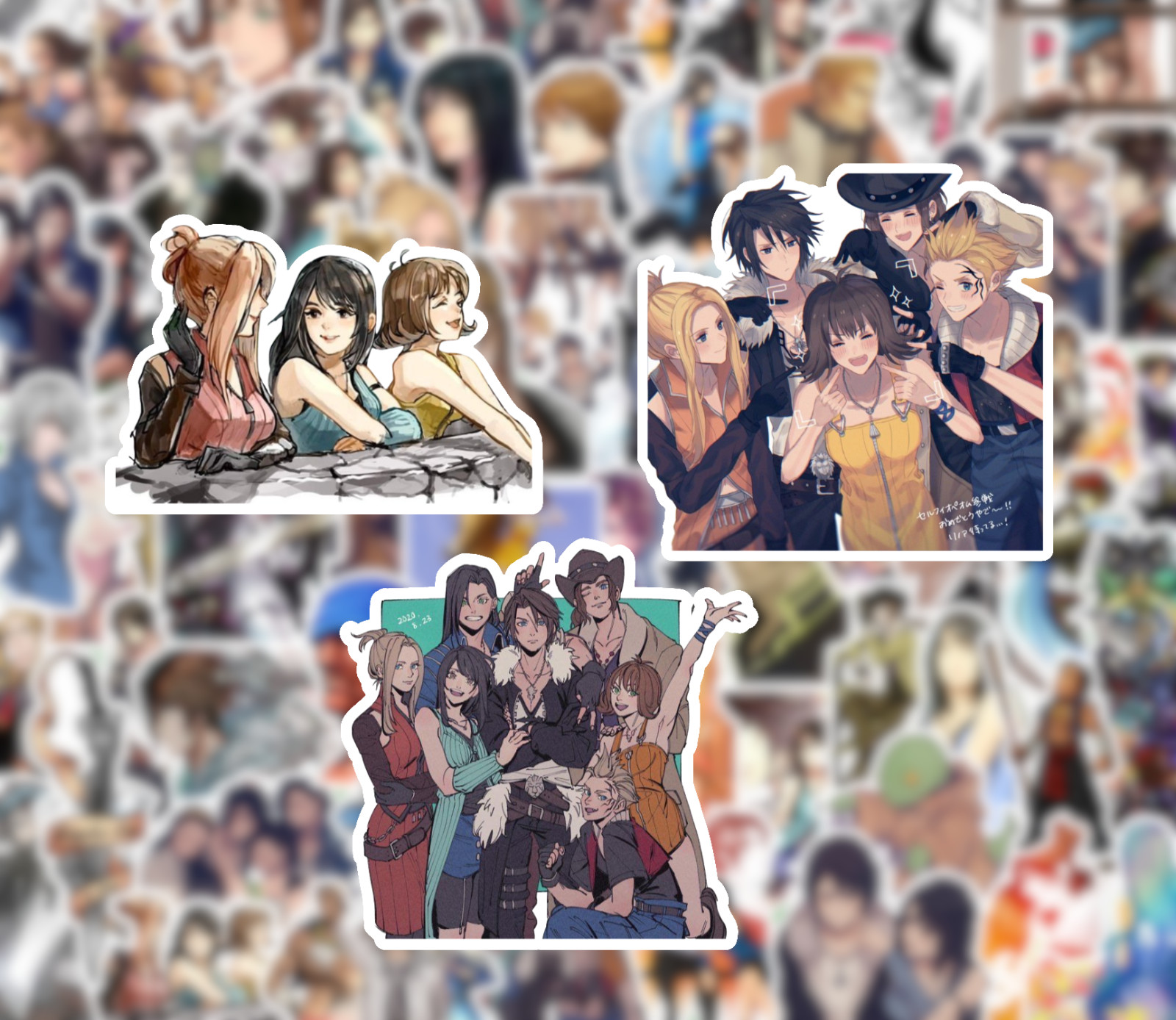 25/50 Final Fantasy VIII Sticker Pack – Waterproof Vinyl – FF8 Squall Rinoa