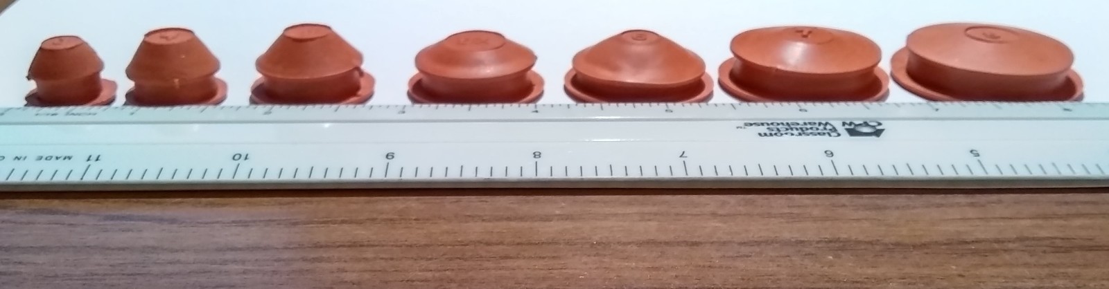 2 Red Rubber Stoppers,1/2,5/8,3/4,7/8,1,1 1/8,1 1/4 Hole,Piggy Bank,Salt Shaker