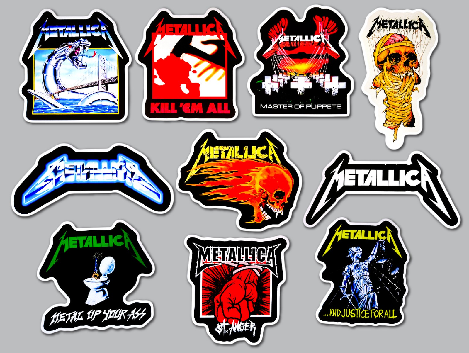Metallica Vinyl Sticker Lot (10 Stickers) thrash metal punk megadeth slayer